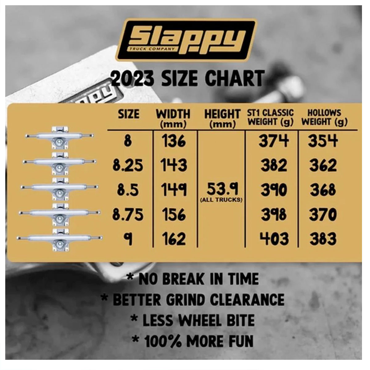 Slappy skatetruck  Curbkiller II hollowed inverted KP polished  - 4