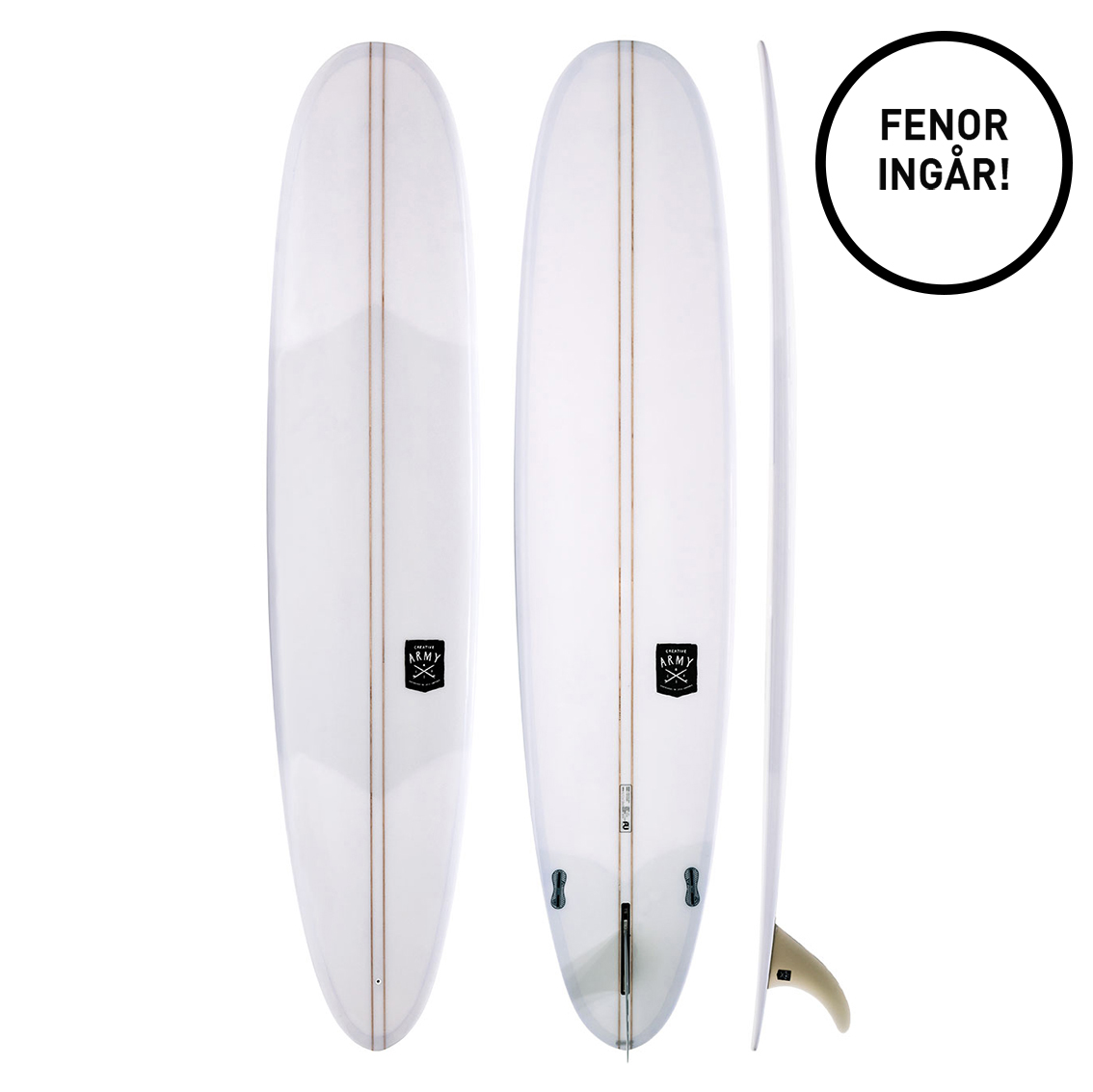 Creative Army vågsurfingbräda Five Sugars - 9´6 Clear Double Stringer