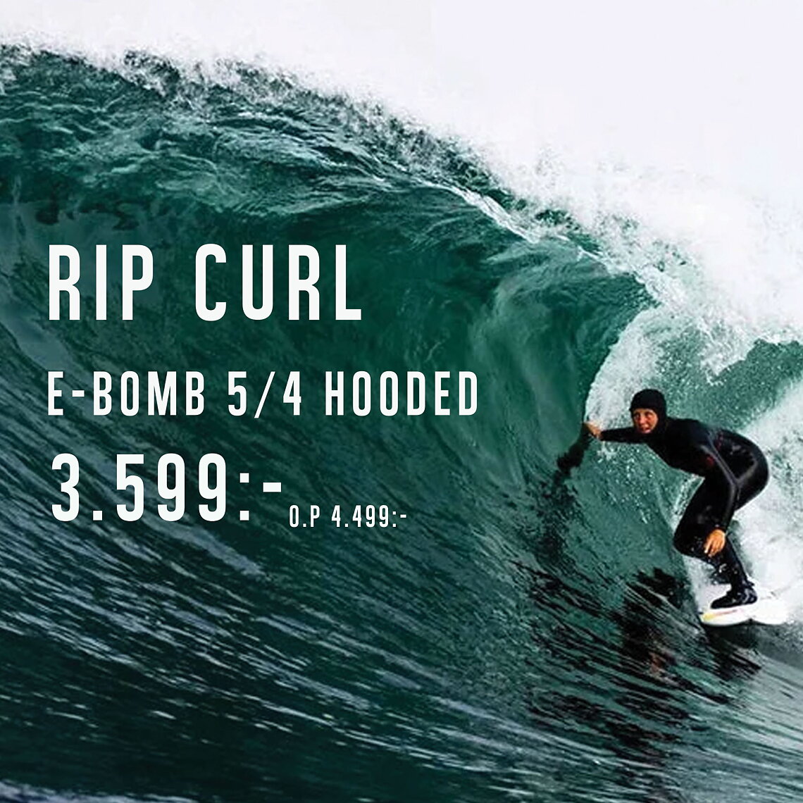 Rip Curl våtdräkt E-Bomb 5/4 Hooded Zip Free 26