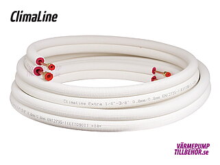 Färdigflänsade kylrör 1/4"-3/8", 3 meter twinsplit