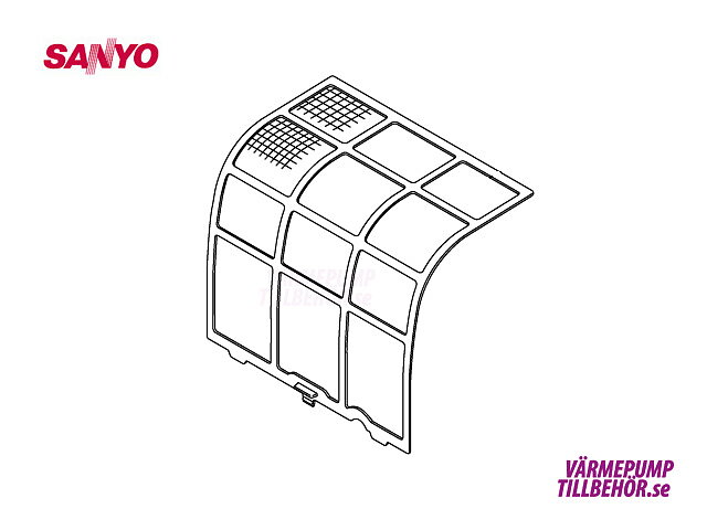 Filter (vänster) till Sanyo SAP-KRV96EHDSN och SAP-KRV126EHDSN