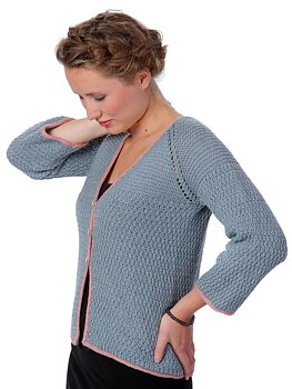 Top Down Cardi - No.4 Ekologisk ull + nässlor