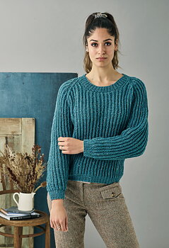 Raglanjumper i halvpatent i Dagmar by Permin