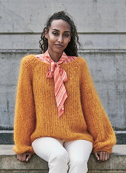 Oversize Raglanjumper med 2 trådar  Bella