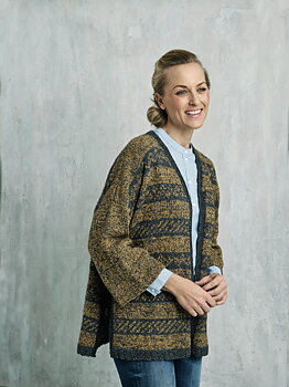 883505 Kimono med mönsterrandning