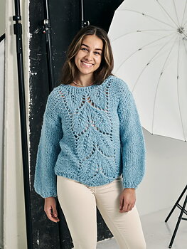 Sweater med hålmönster i Elsa