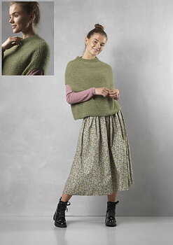 Poncho - väst i Whisper Lace och Mohair / Cewec