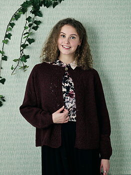 Cardigan med blomranker - Sarah