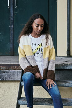 Alice Cardigan i breda ränder - Alice by Permin