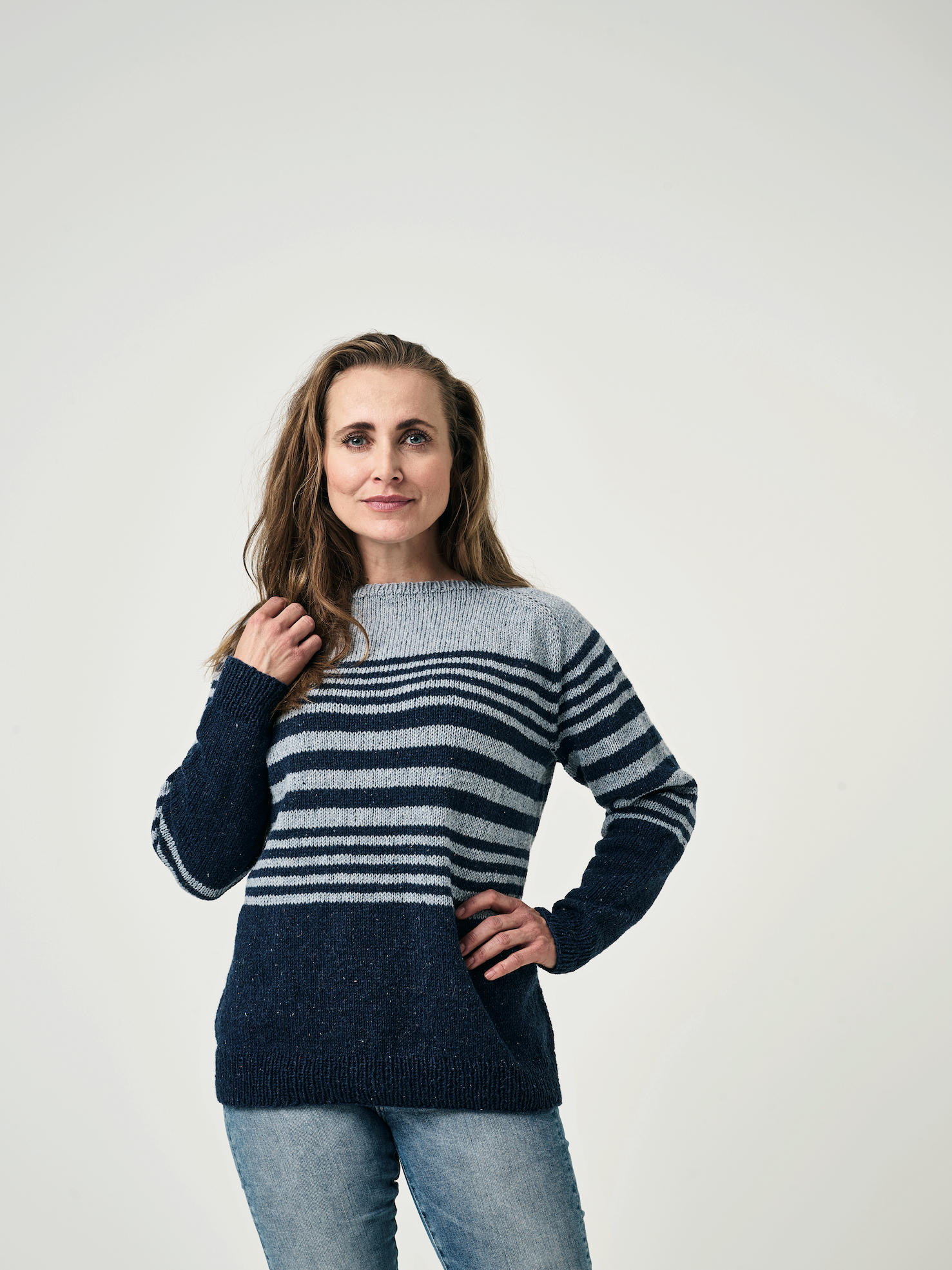 Lätt lös randig jumper