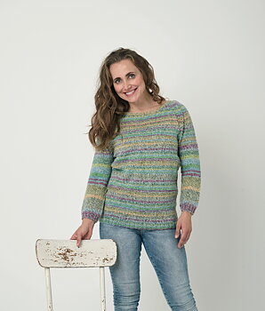 Slätstickad raglanjumper