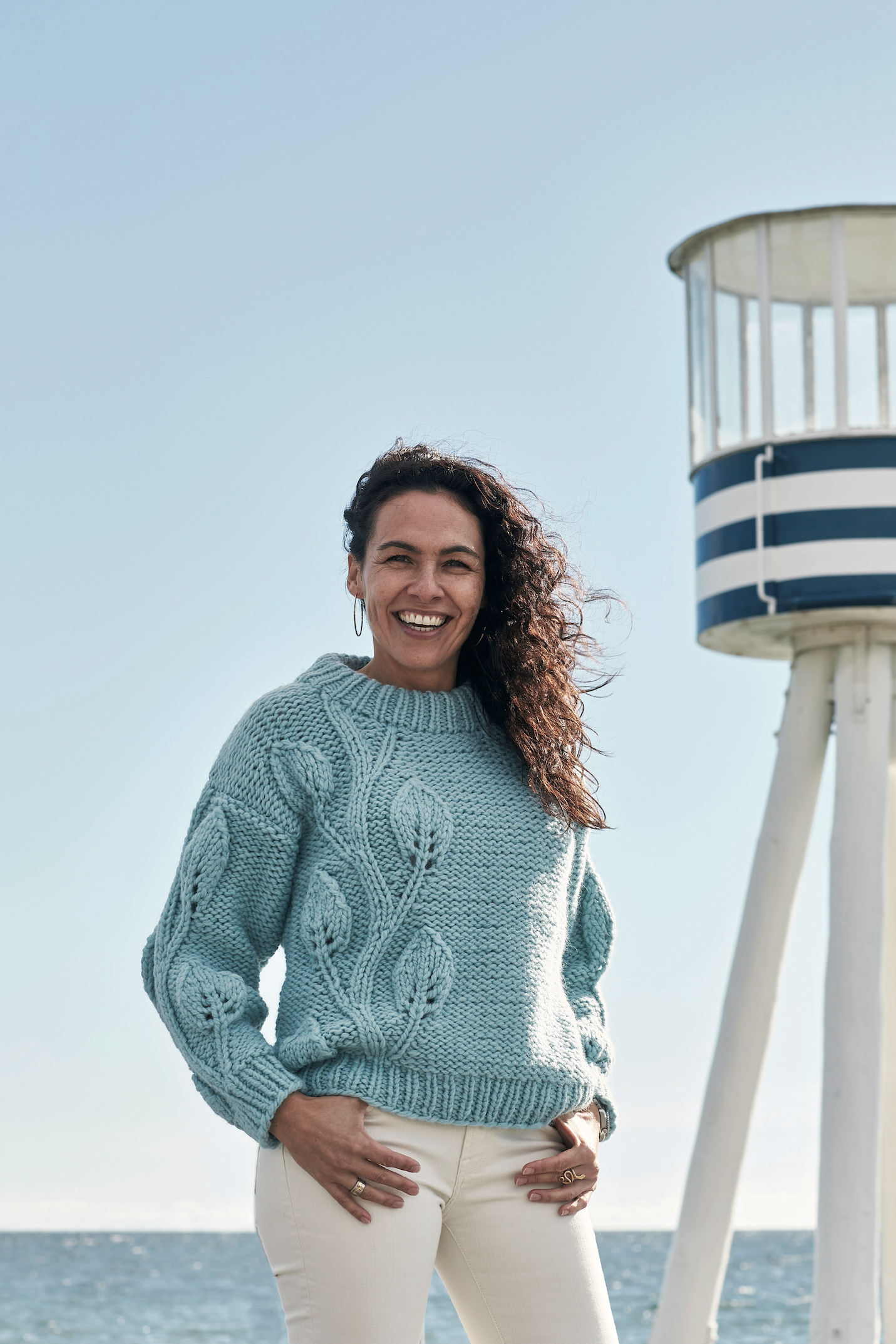 Sweater med bladmönster - Betty by Permin