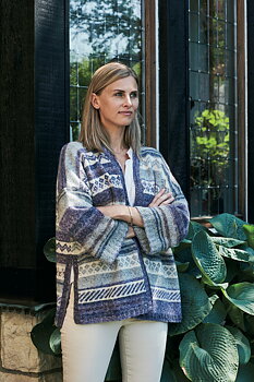 Kimono med mönsterrandning i Rigmor och Luna by Permin