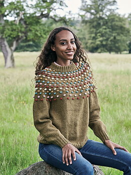 Sweater med bubbelok i Esther by Permin