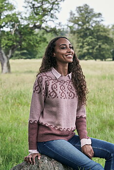 Mönstrad sweater i Luna