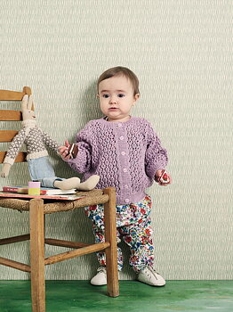 Cardigan med hålmönster i Alberte