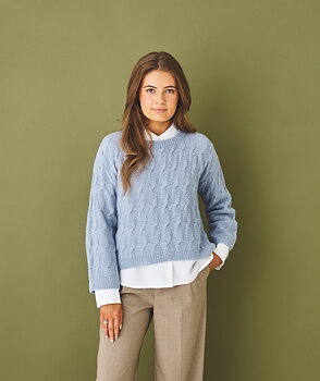 Tröja med flätmönster - Hannah 890102
