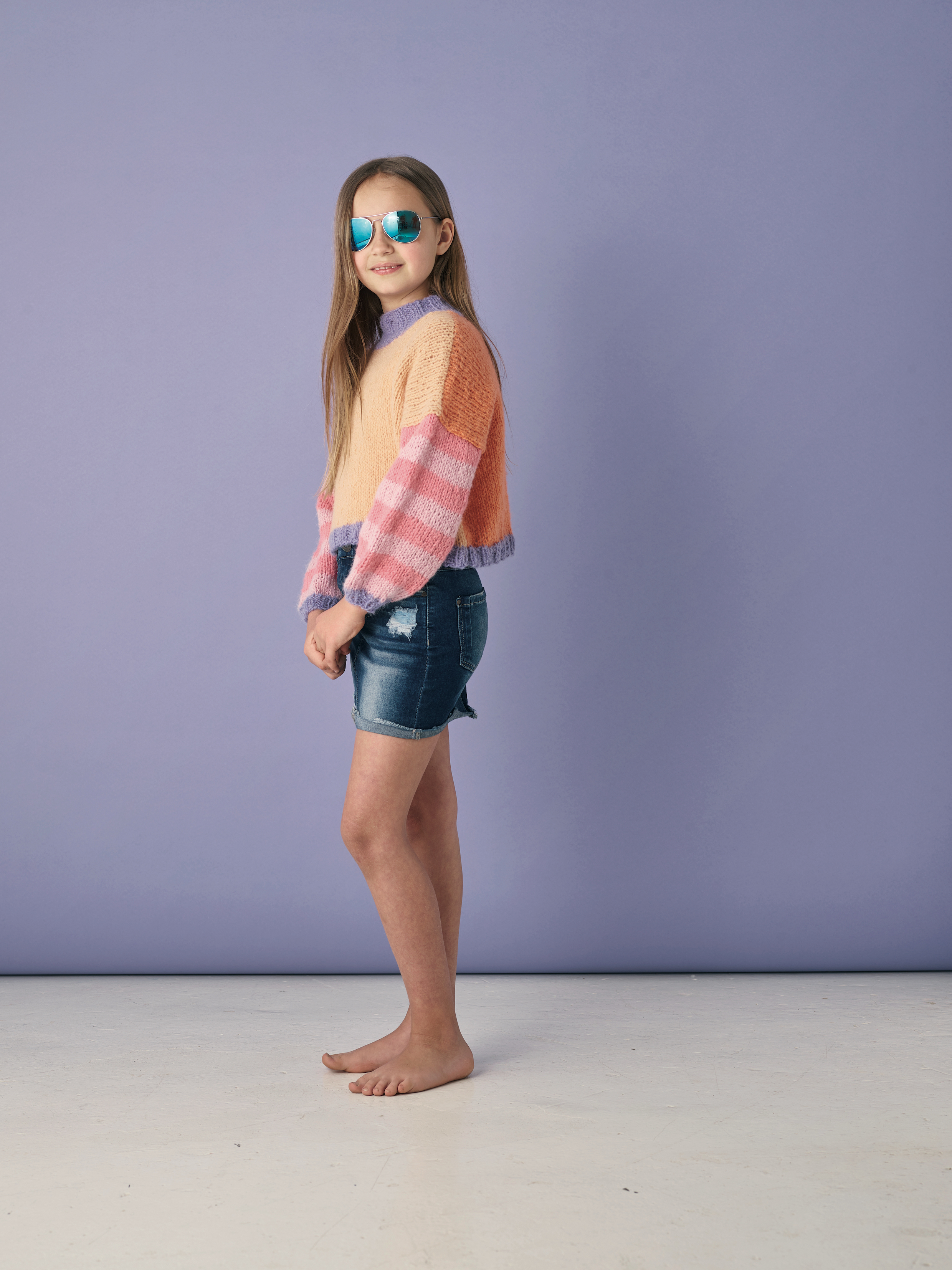 Bred Sweater 6 - 12 år i Elsa by Permin
