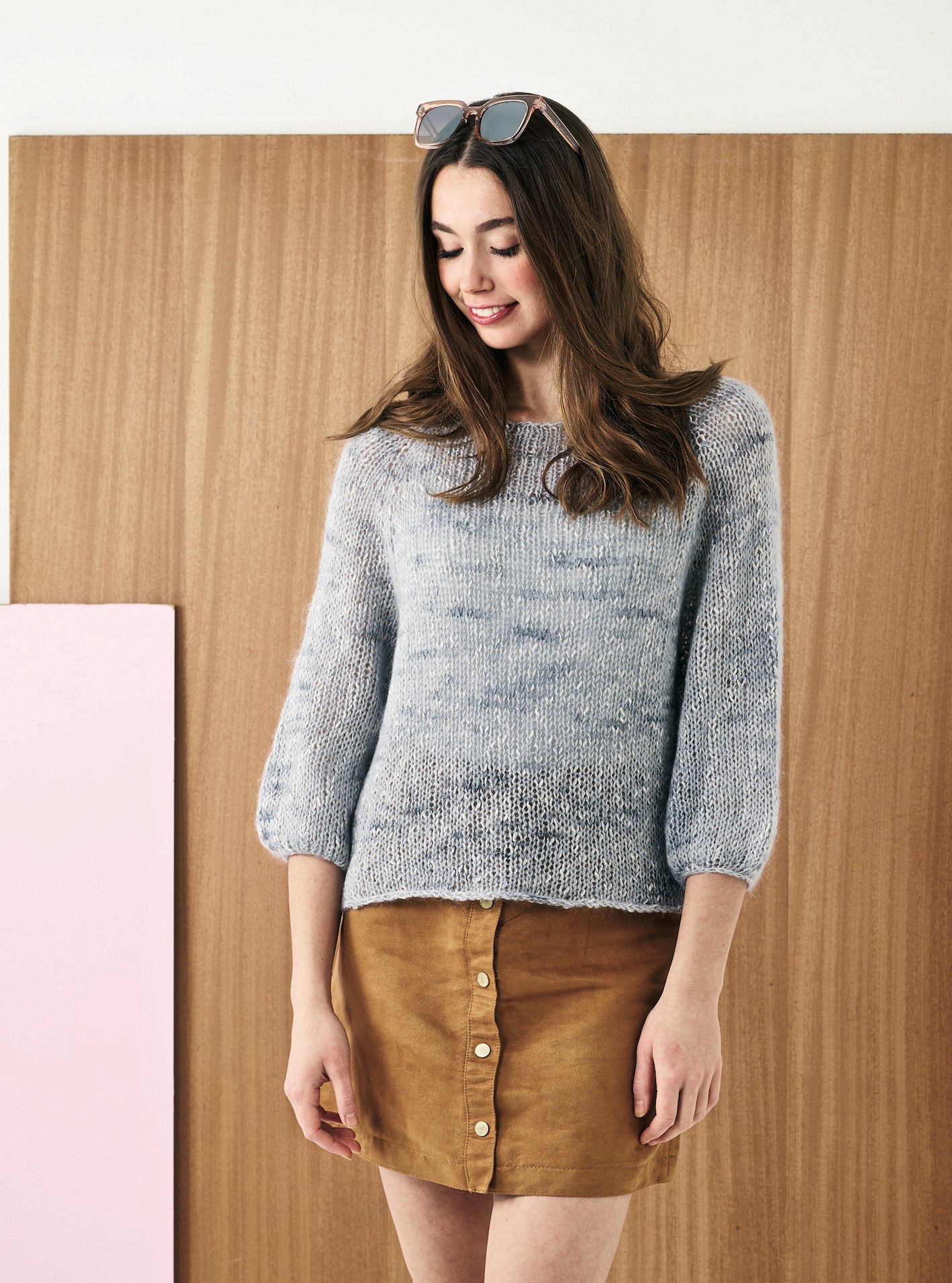 Raglanjumper med 3/4 ärm i Martha & Angel by Permin