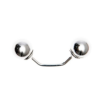 Double bead pin Silver 4,8 cm