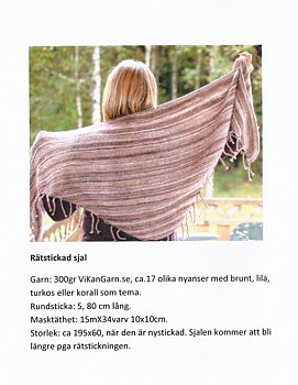 Rätstickad sjal