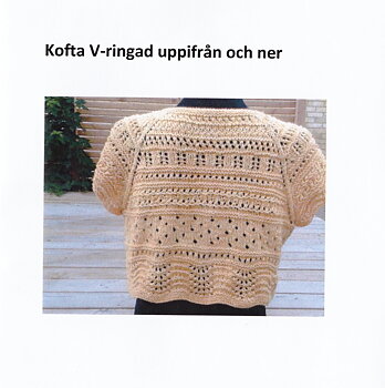 V-ringad kofta uppifrån och ner