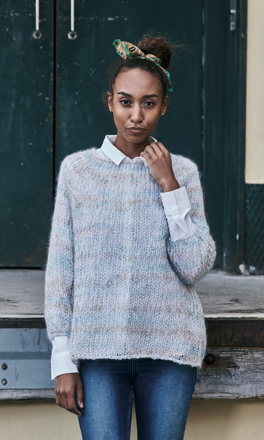 Oversized raglanjumper med 3/4 ärm - Scarlet & Angel