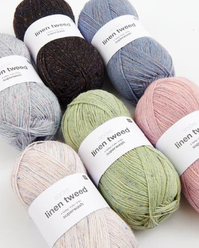 Socks linen tweed