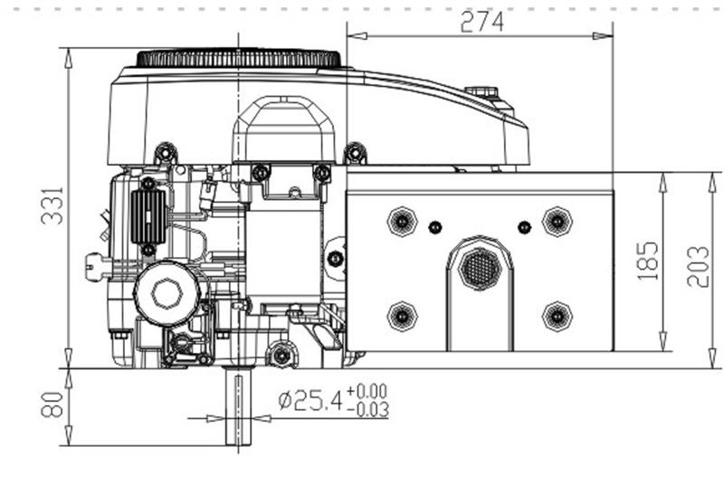 Loncin bensinmotor 14,0 hk, - 5