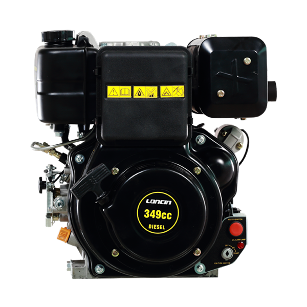 Dieselmotor Loncin 10 hk, 25,4 mm axel, elstart.  - 2
