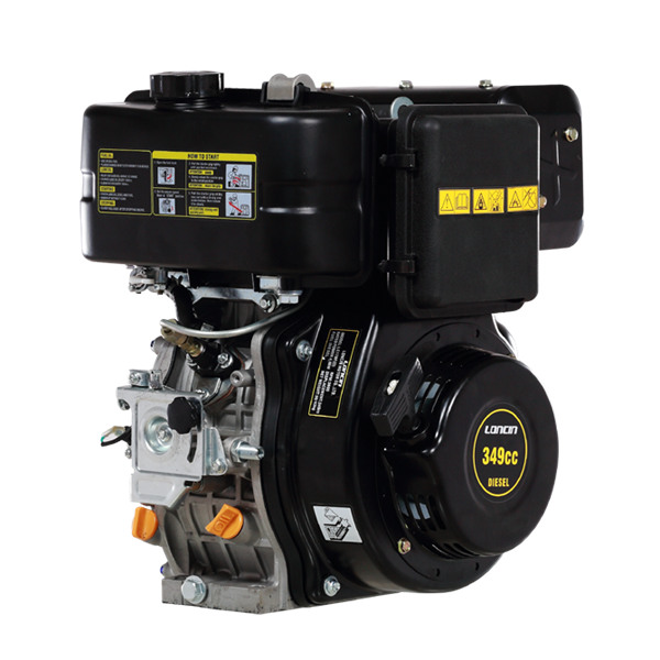 Dieselmotor Loncin 10 hk, 25,4 mm axel, elstart.  - 3