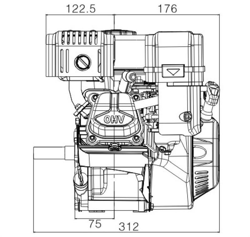 Bensinmotor Loncin 7,0 hk 19,05 mm axel. Euro5 motor. - 8