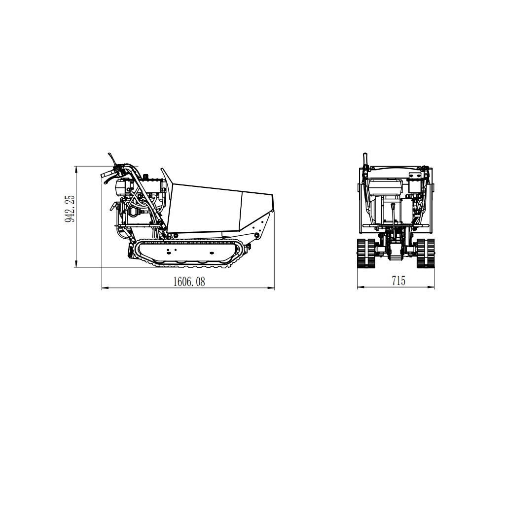 Minidumper Bernards med larvband, 9 hk Loncin motor - 3