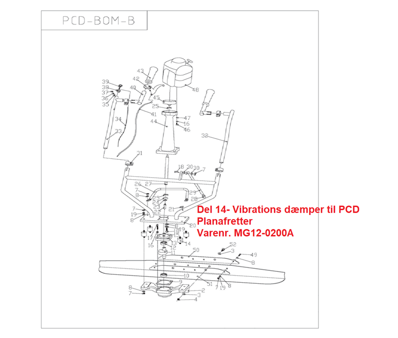Vibrationsdämpare till motordriven betongsloda PCDH - 3
