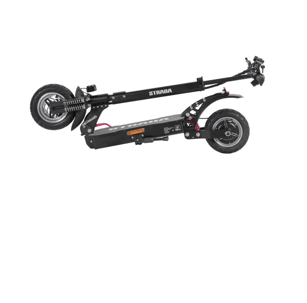 Hopfällbar El-scooter med golfbagshållare. - 4
