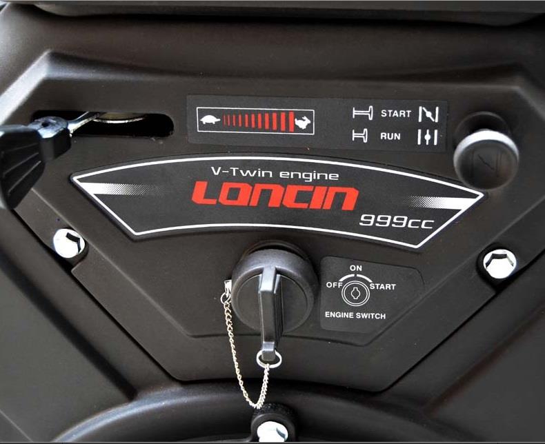 Bensinmotor Loncin, V-twin, 30hk med 36,5mm horisontell axel - 2