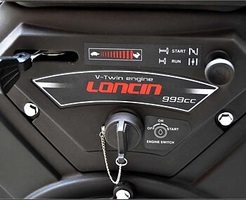 Bensinmotor Loncin, V-twin, 30hk med 36,5mm horisontell axel