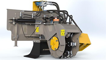 Hydrauldriven stubbfräs till minilastare & hjullastare