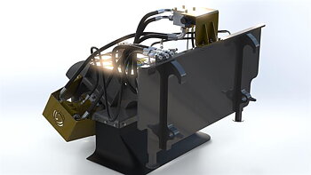 Hydrauldriven stubbfräs till minilastare & hjullastare