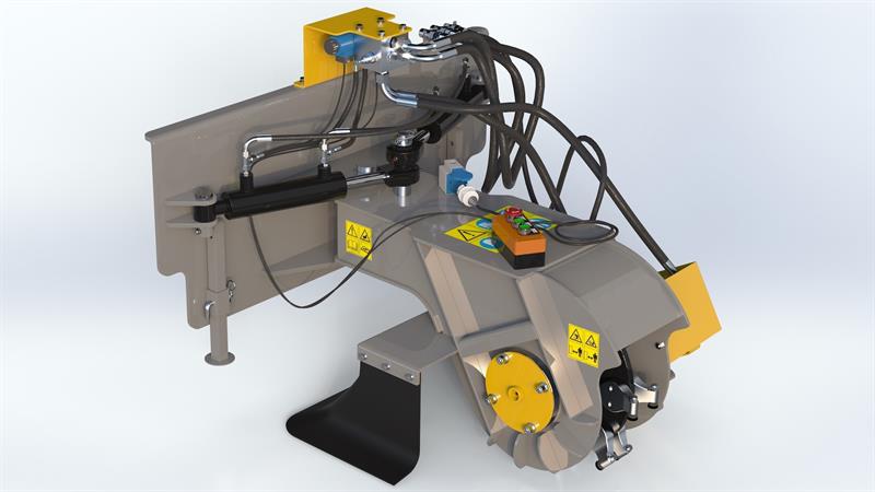 Hydrauldriven stubbfräs till minilastare & hjullastare - 3