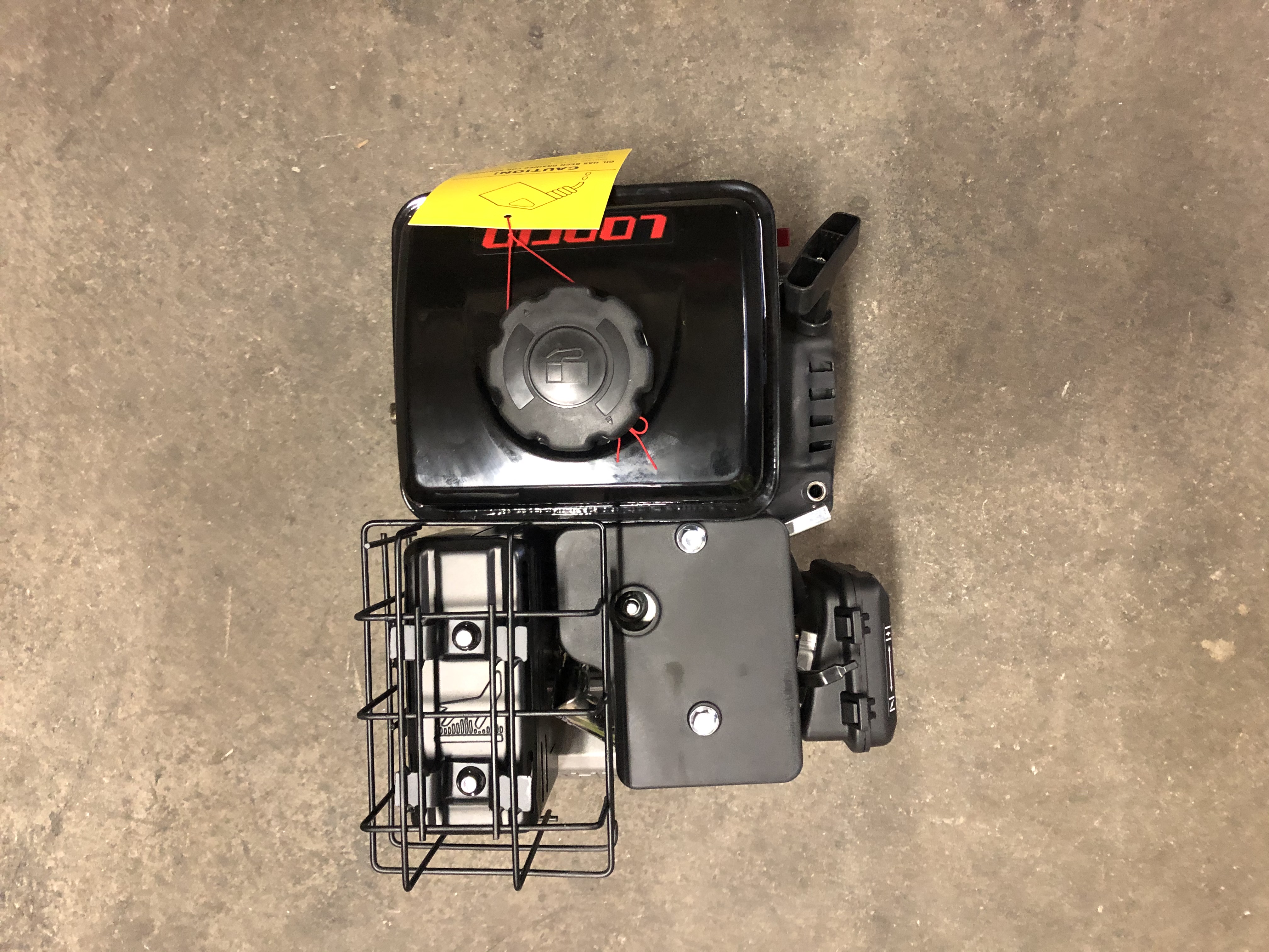 Bensinmotor Loncin 2,5 hk med 16 mm axel. 