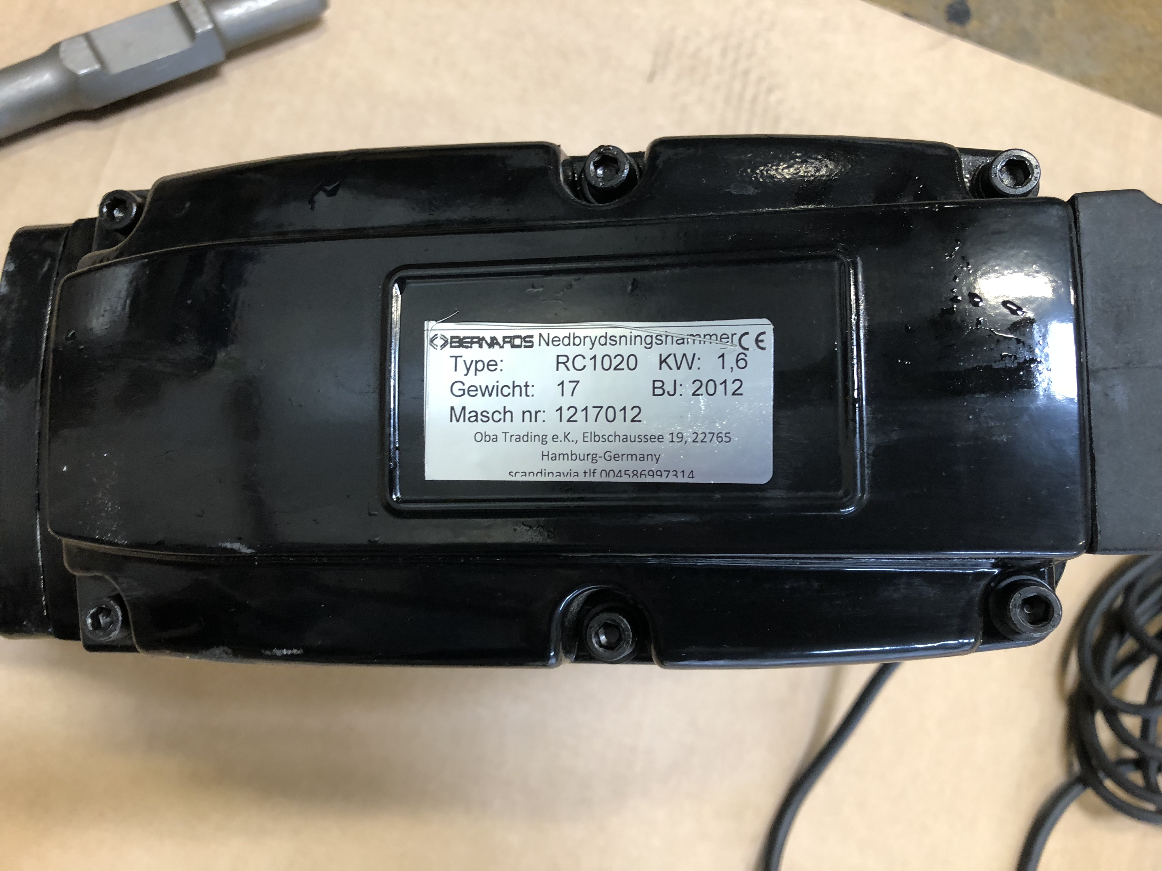 Mejselhammare Bernards 25 kg, 1600 watt - 2