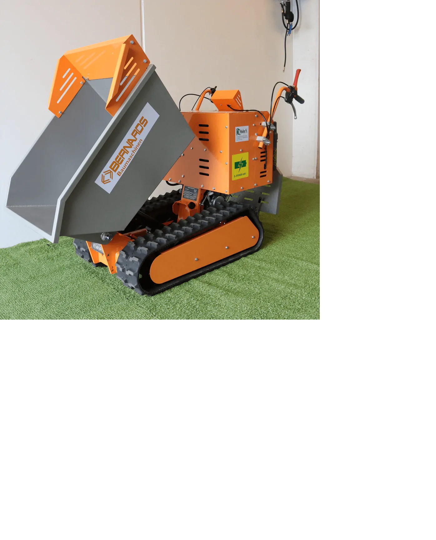 Minidumper Bernards med elektrisk motor och larvband. Lastar 300 kg. - 4