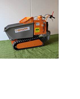 Minidumper Bernards med elektrisk motor och larvband. Lastar 300 kg.