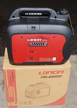 Elverk Loncin LC3000i med inverterteknik.