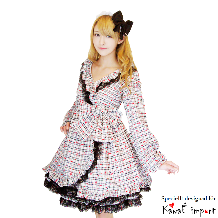Dress checkered strawberries, L-4L