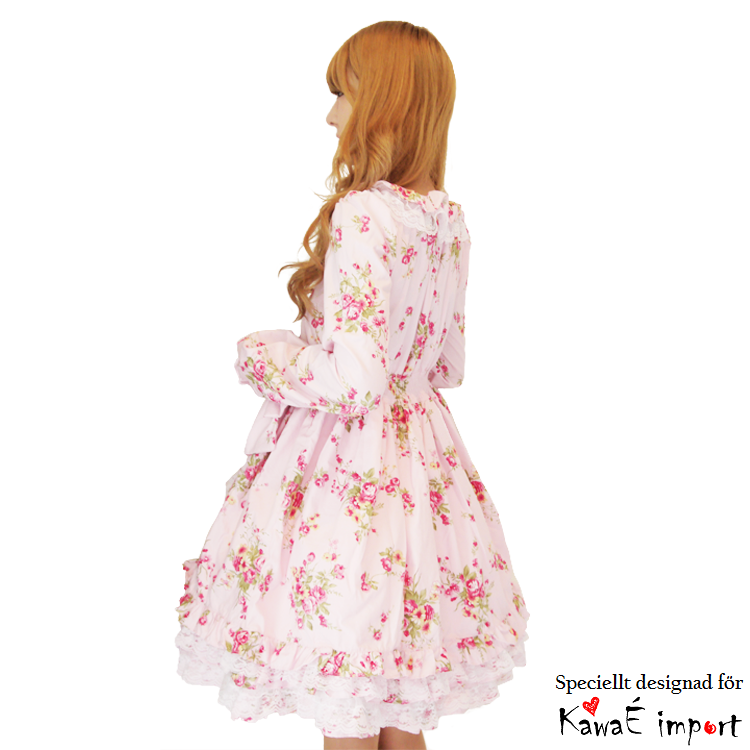 Flower Pink Dress, L-4L - 2