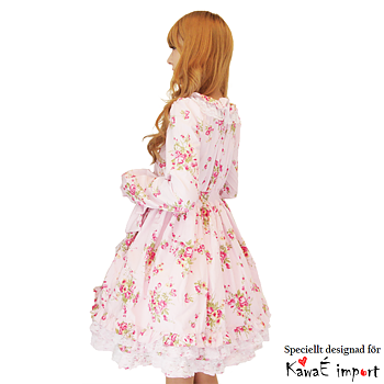 Flower Pink Dress, L-4L