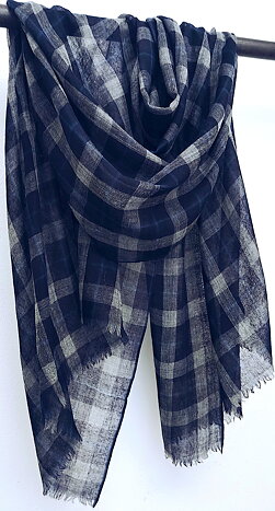 Renee blårutig ullscarf