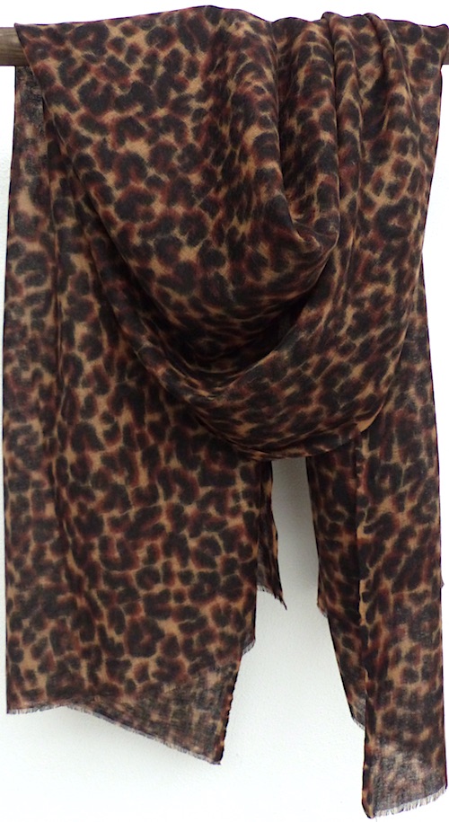 Leopard snygg ullscarf 
